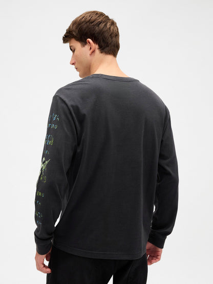 Siyah Nirvana Grafik Baskılı T-shirt