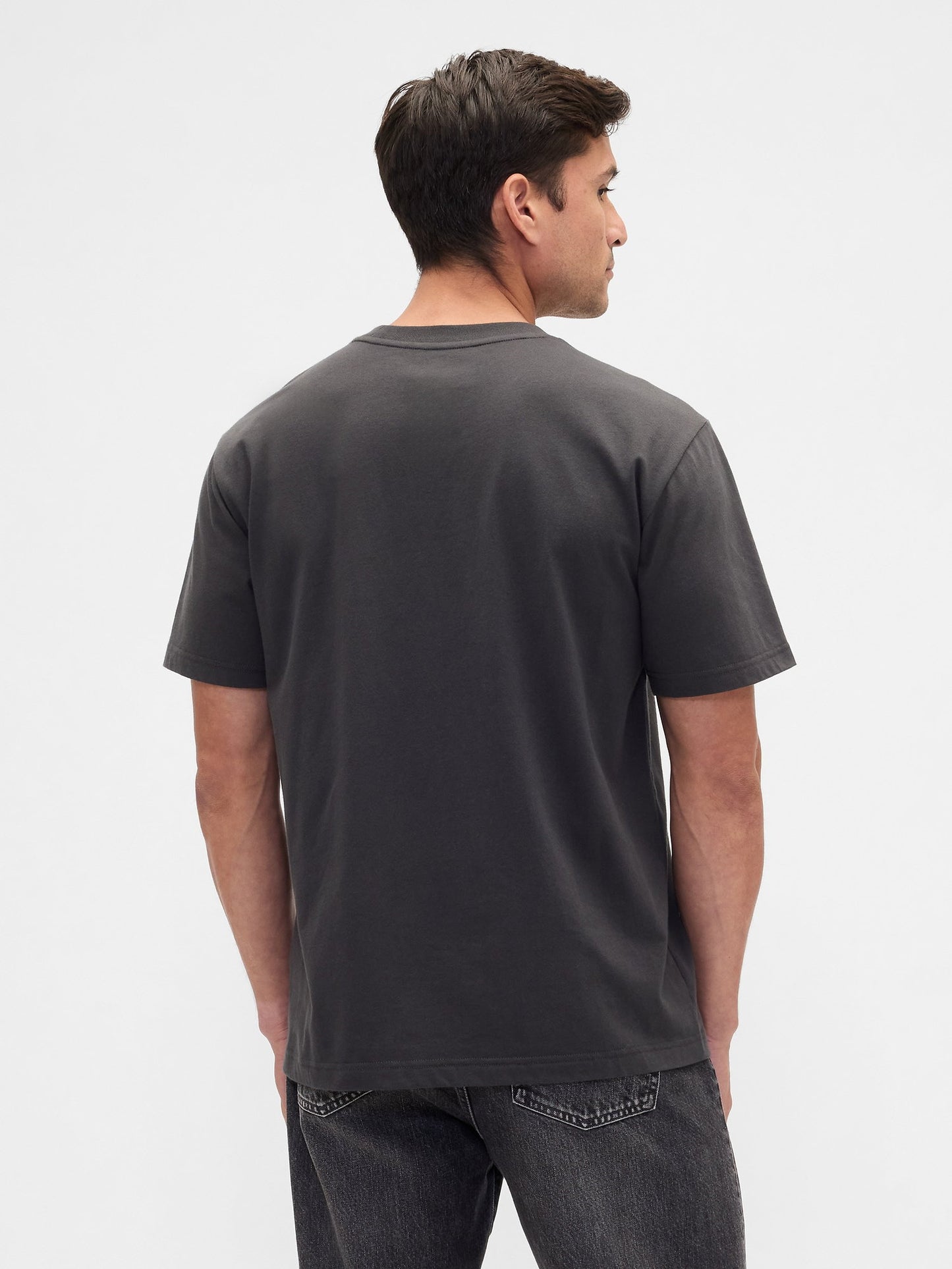 Koyu Gri Star Wars Darth Wader Grafik Baskılı T-shirt