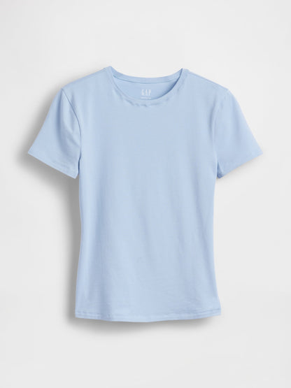 Açık Mavi Closeknit Jersey T-shirt