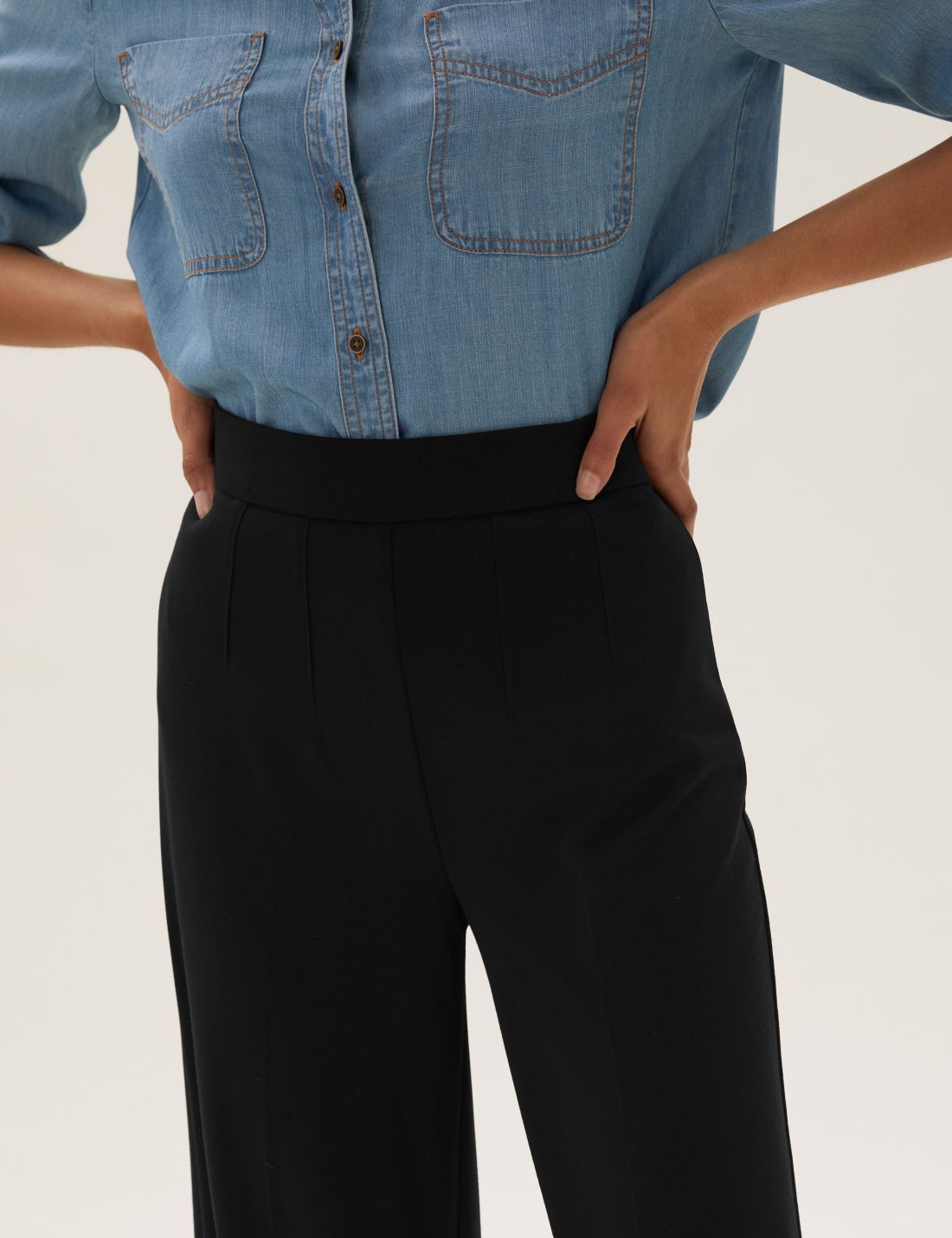 Wide Leg Örme Pantolon
