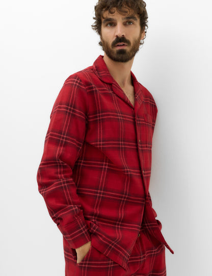 Yılbaşı Temalı Ekose Desenli Pijama Takımı