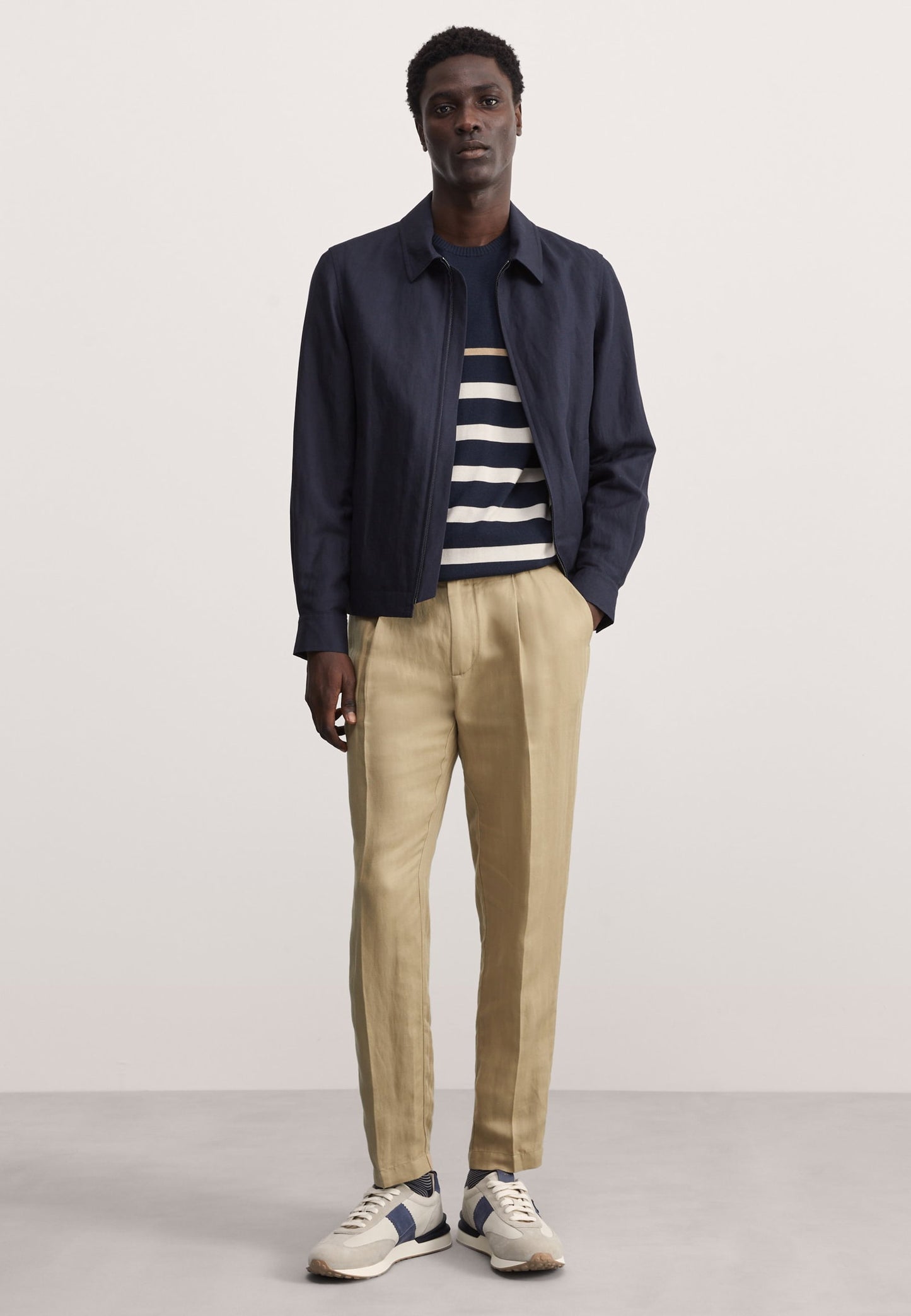 Tapered Fit Keten Pantolon