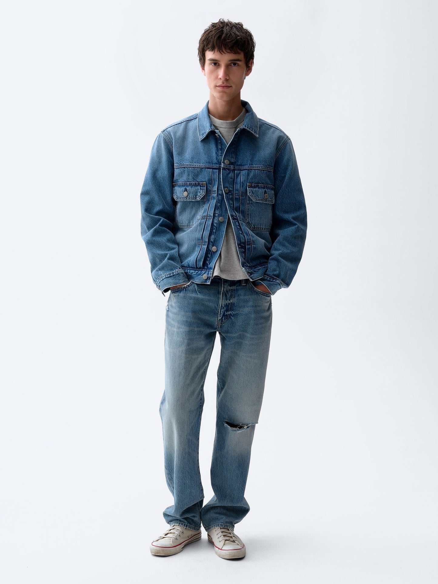 Açık Mavi Baggy Jean Pantolon