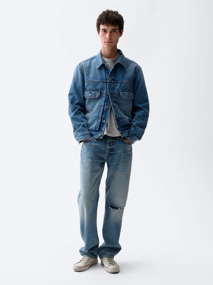 Açık Mavi Baggy Jean Pantolon