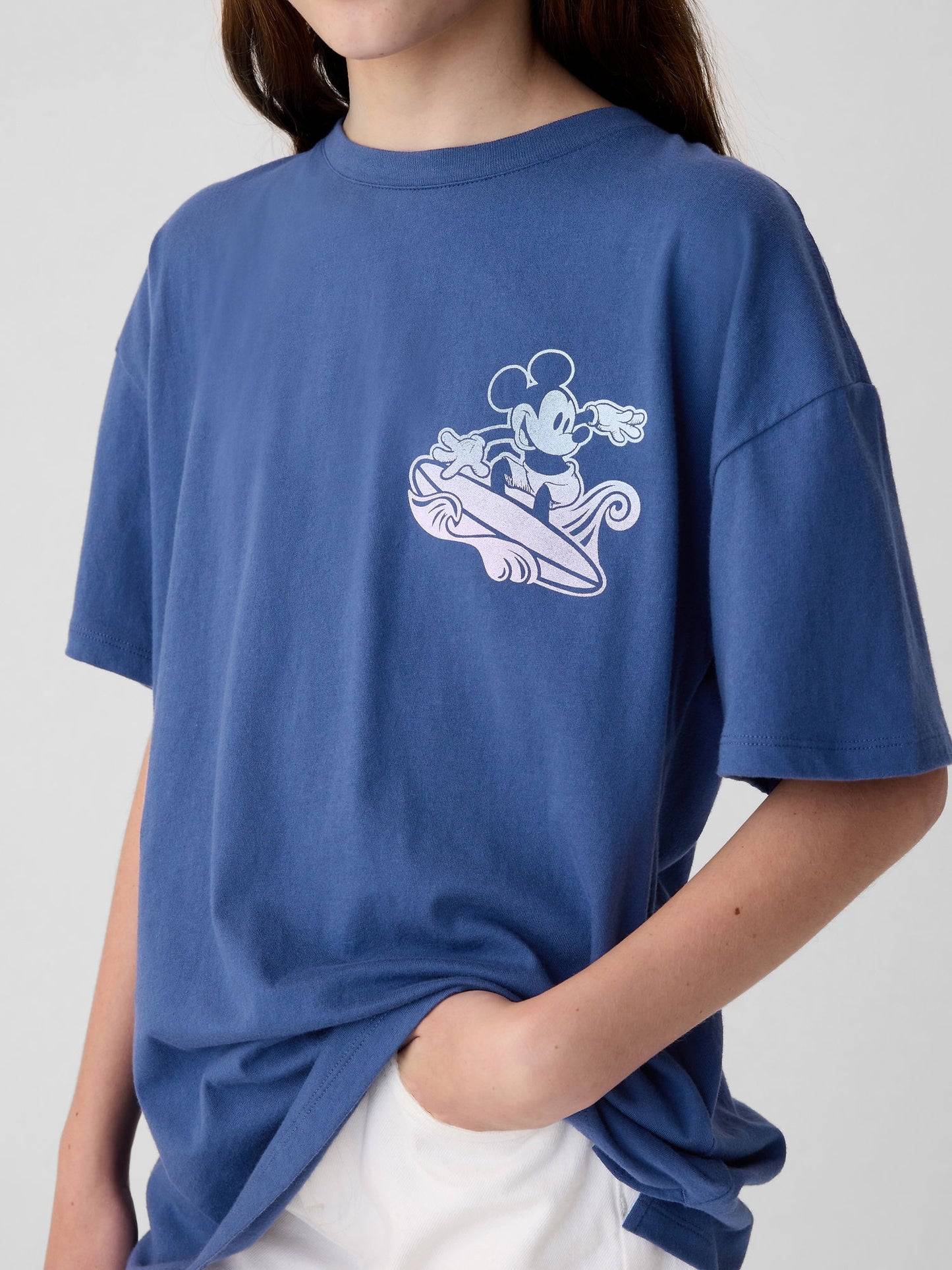 Koyu Mavi Disney Grafikli Tunik T-shirt