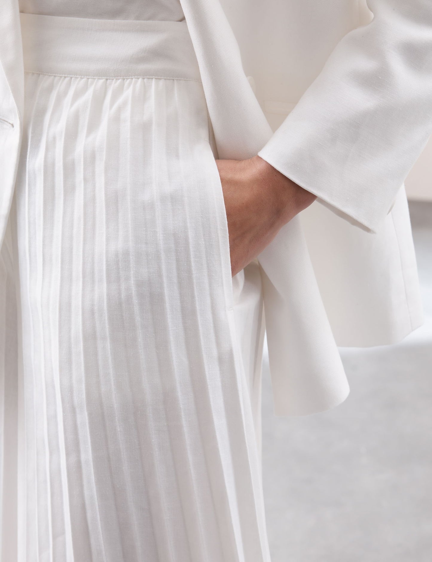 Linen Pleat Pantolon