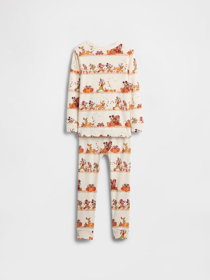Krem Gap × Disney Organik Pamuk Grafik Baskılı Pijama Takımı