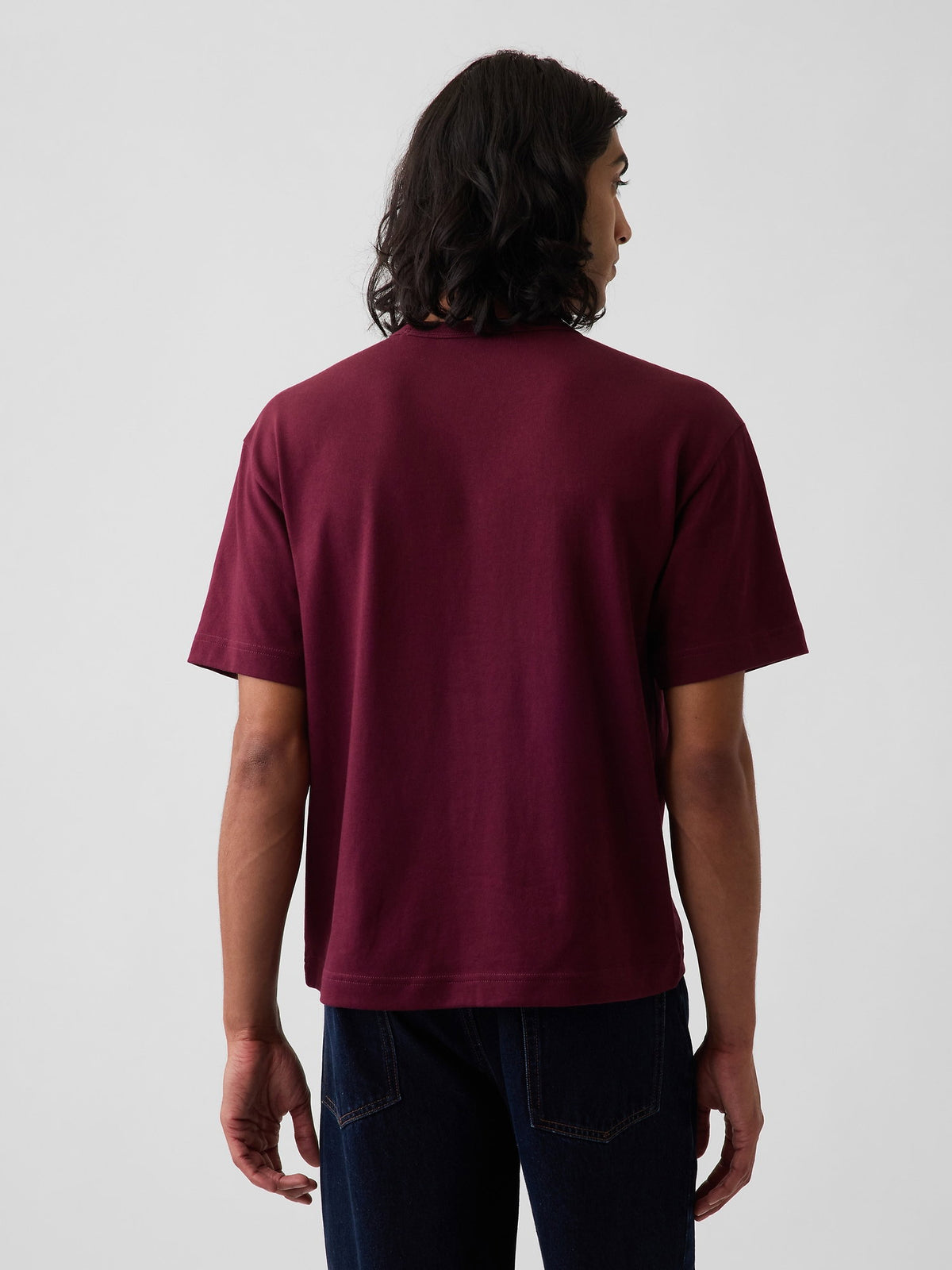 Mor Heavyweight Relaxed Gap Logo Crop T-shirt