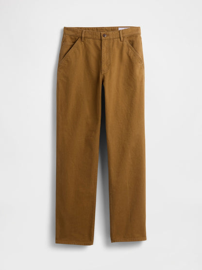 Kahverengi Relaxed Straight Utility Pantolon