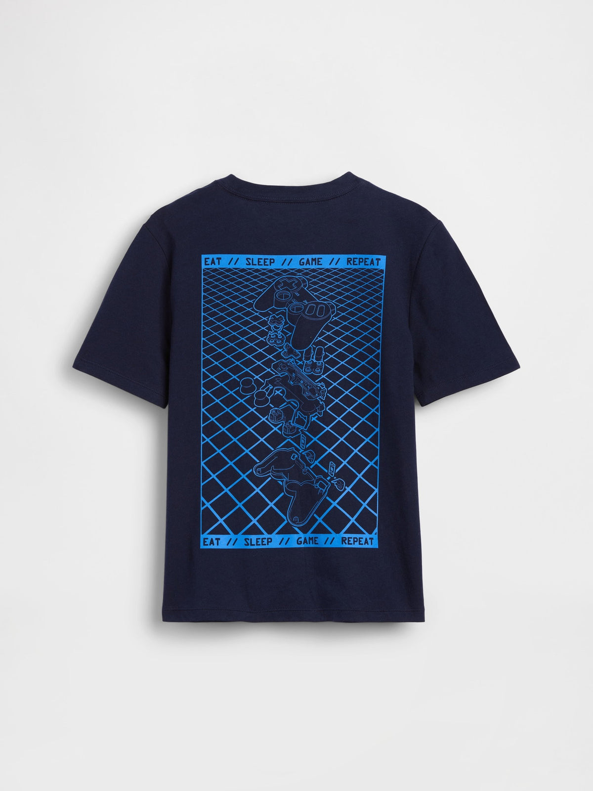 Lacivert Grafik Baskılı T-shirt