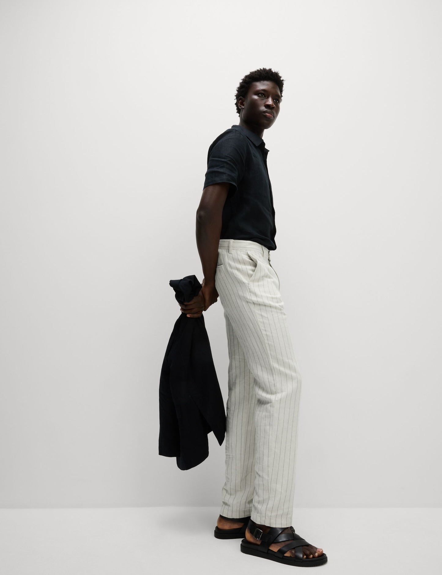 Regular Fit Keten Karışımlı Chino