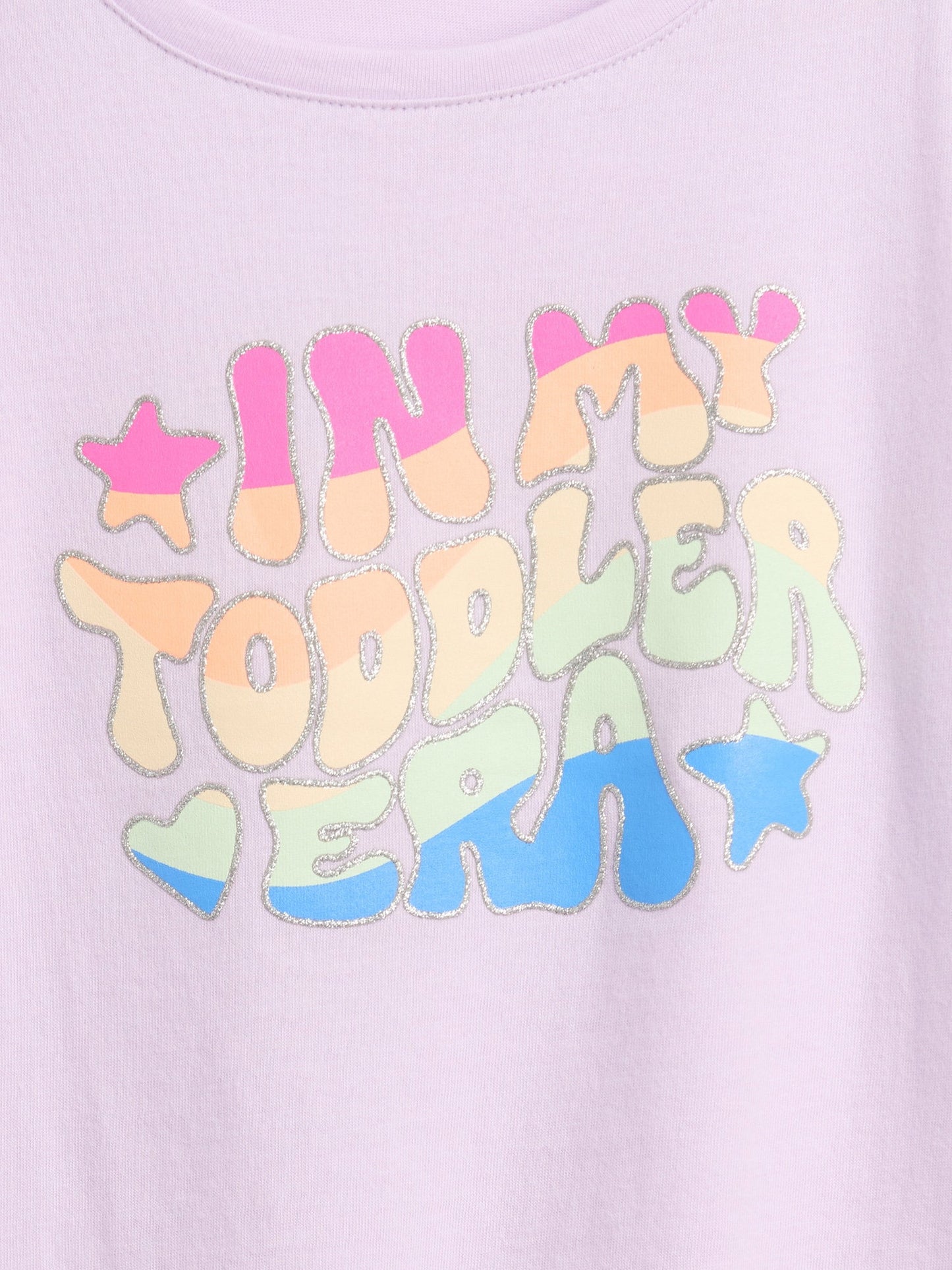 Lila B-day Grafik Baskılı T-shirt