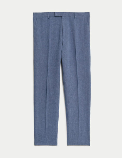 Tailored Fit Klasik Keten Pantolon
