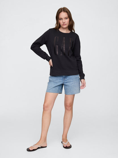 Siyah Relaxed Gap Logo Sweatshirt