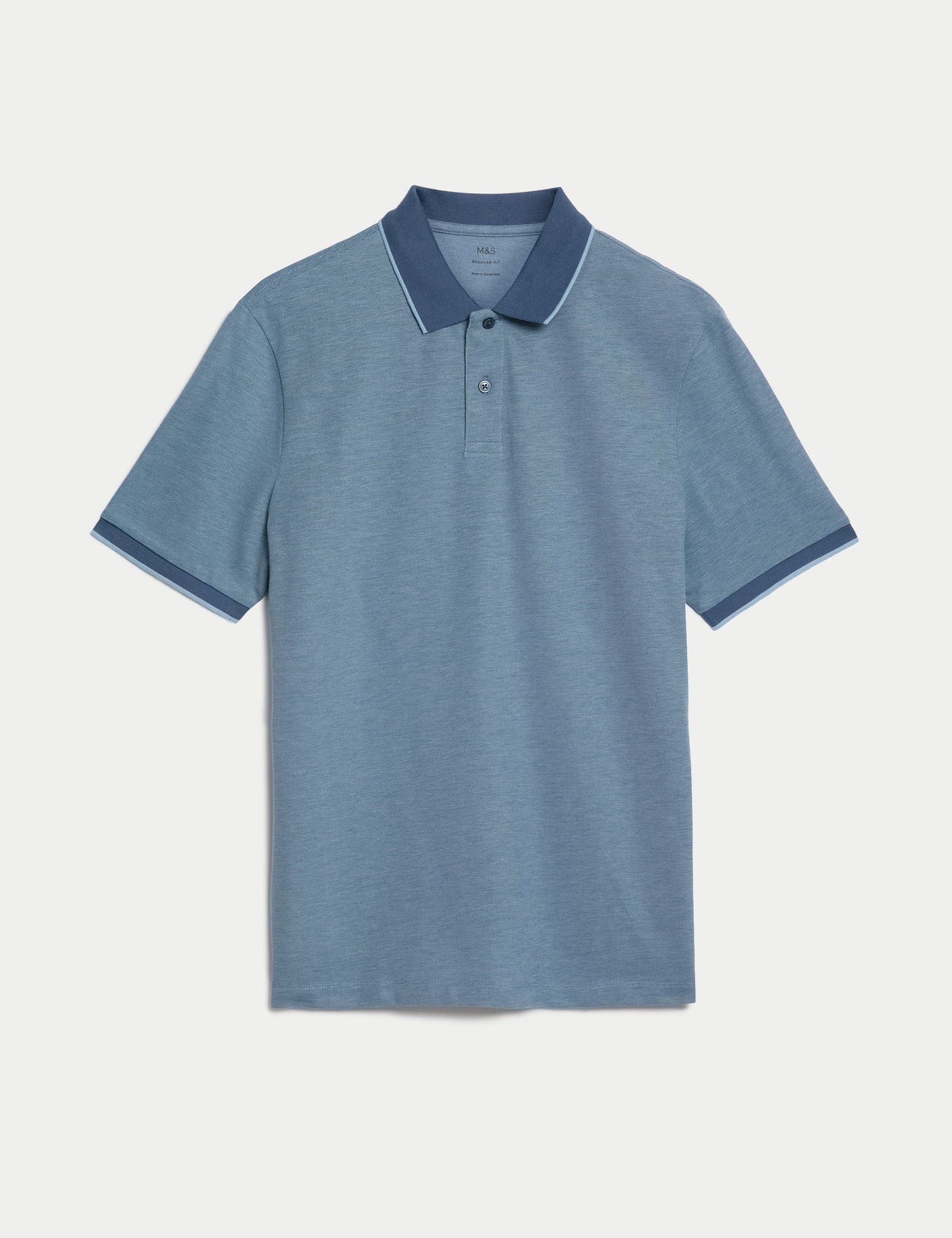Saf Pamuklu Kısa Kollu Polo Yaka T-shirt
