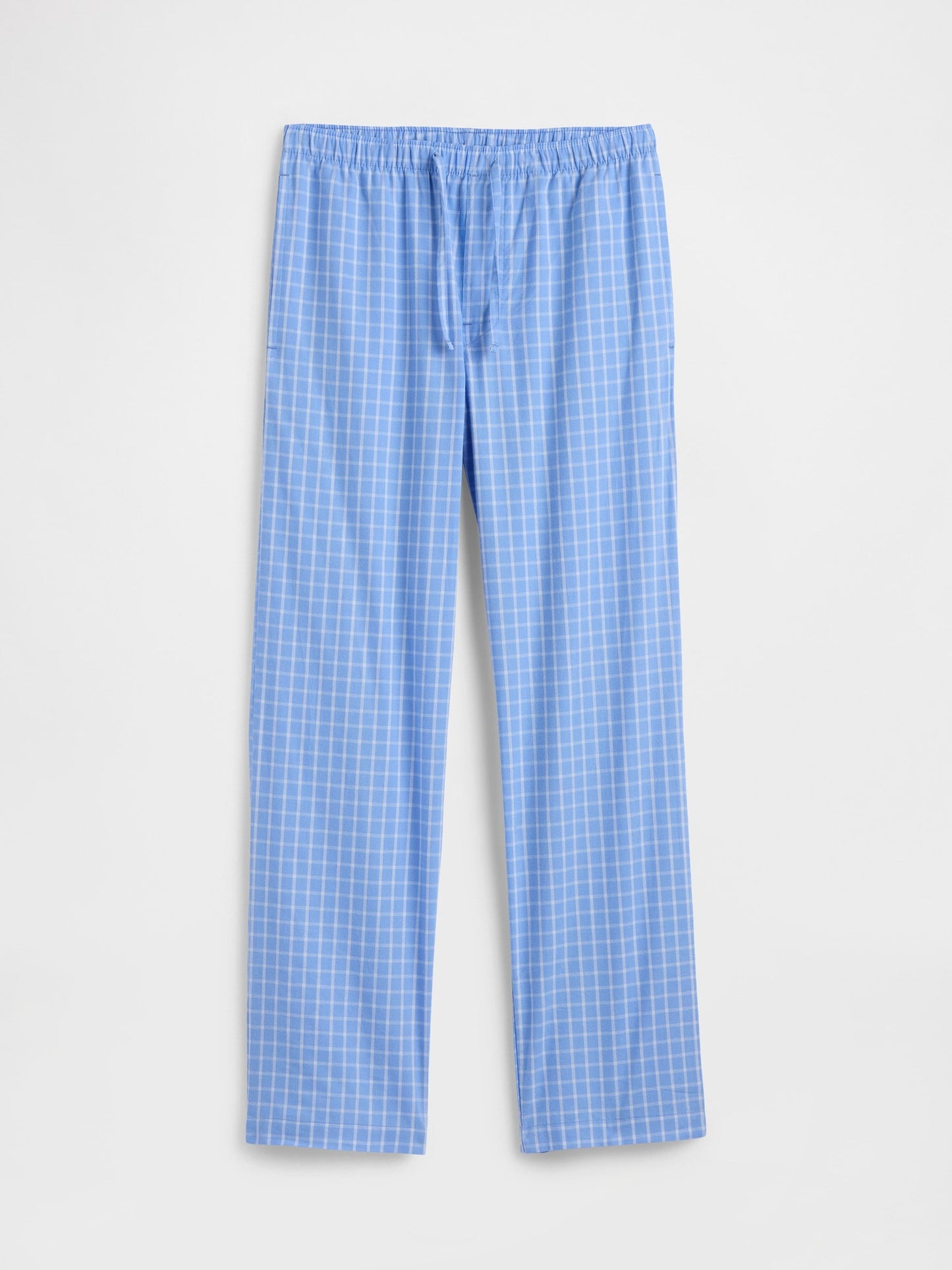 Açık Mavi Relaxed Poplin Pijama Altı