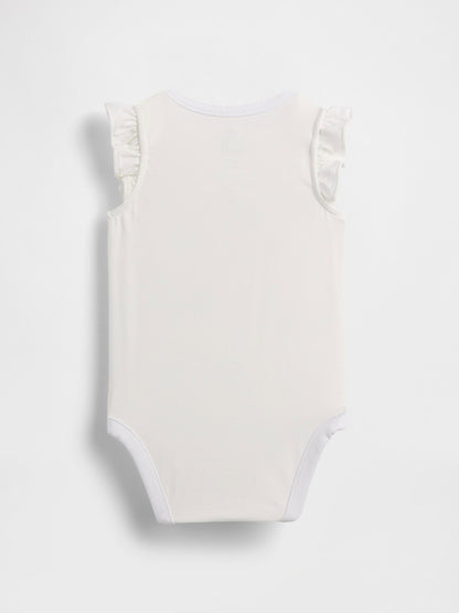 Kırık Beyaz First Favorites Grafik Baskılı Bodysuit