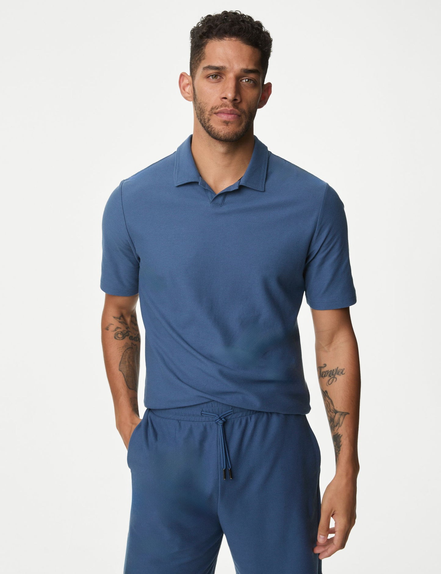 Supima® Cotton Polo Yaka Pijama Üstü