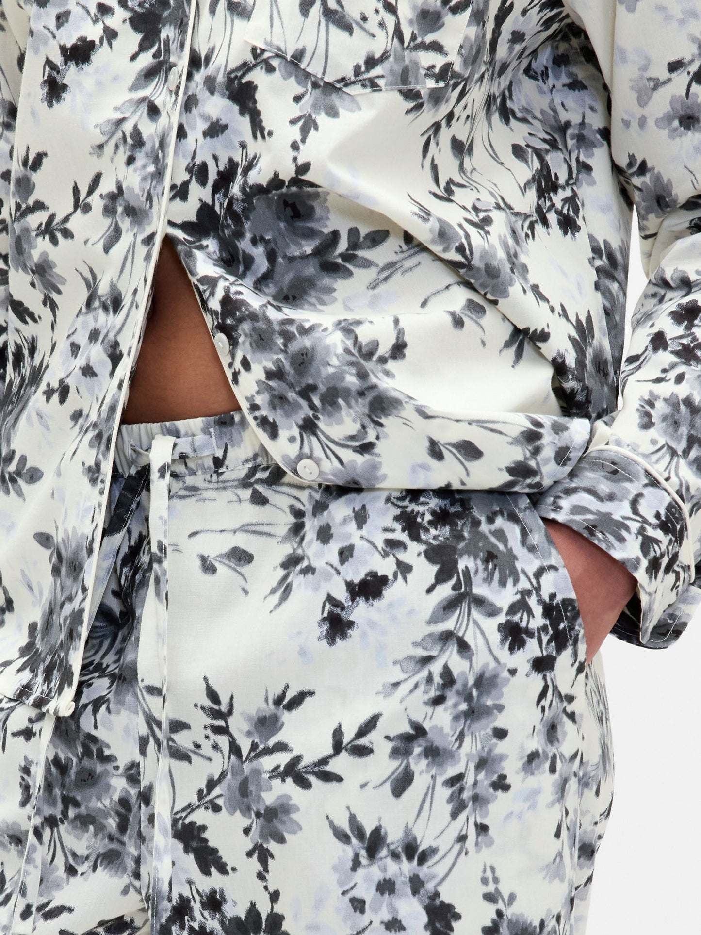 Açık Gri Poplin Pijama Altı