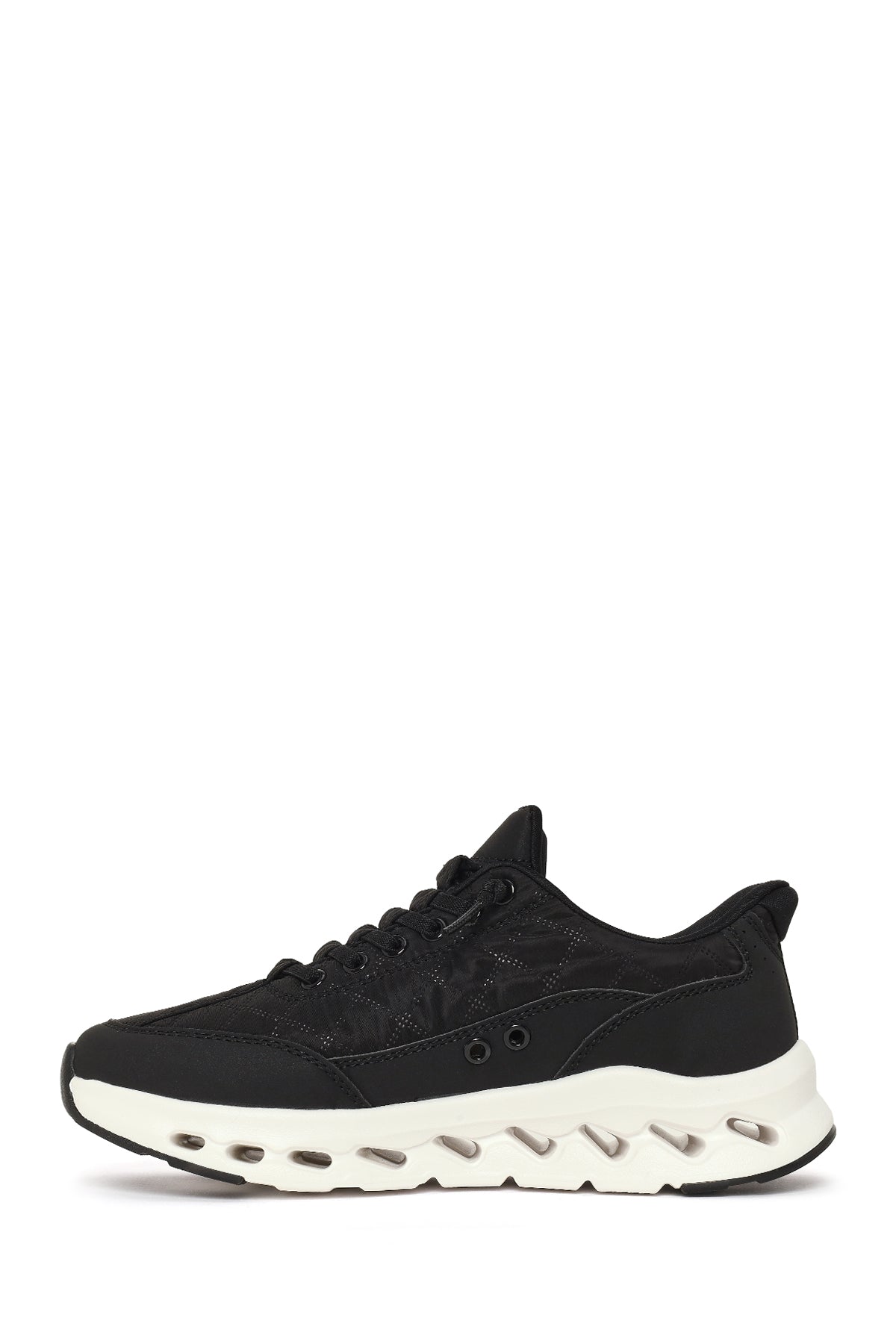 Kadın Siyah Bağcıklı Kalın Tabanlı Sneaker