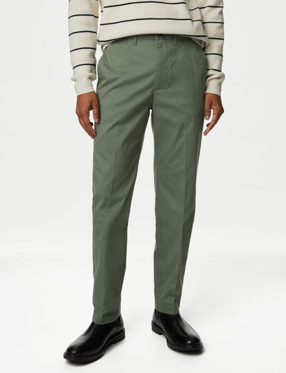 Regular Fit Hafif Dokulu Chino Pantolon