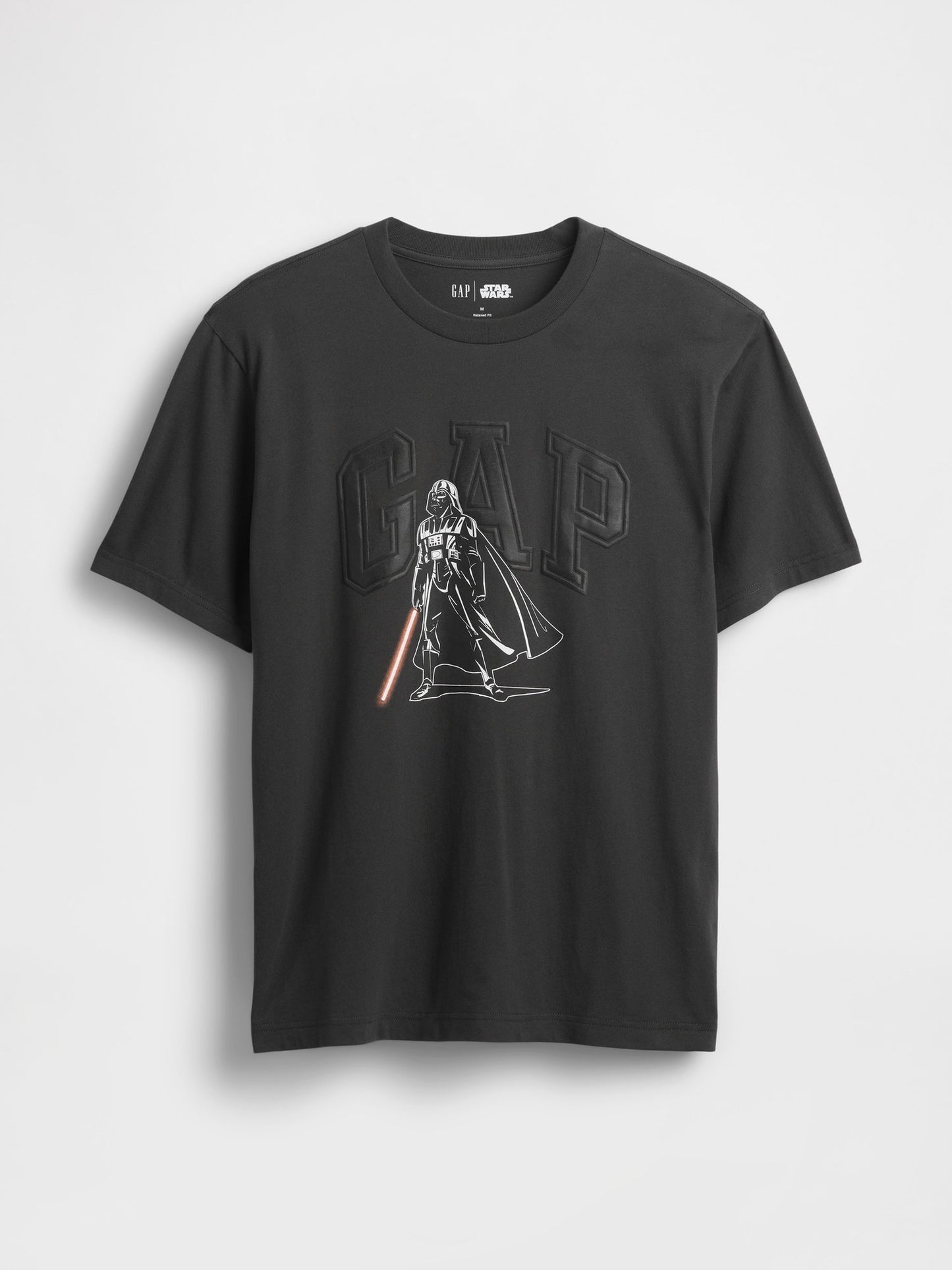 Koyu Gri Star Wars Darth Wader Grafik Baskılı T-shirt