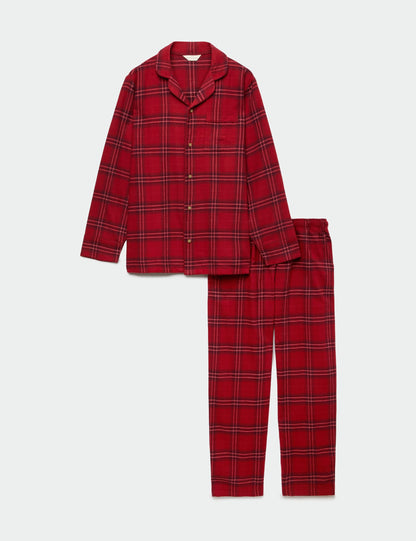 Yılbaşı Temalı Ekose Desenli Pijama Takımı