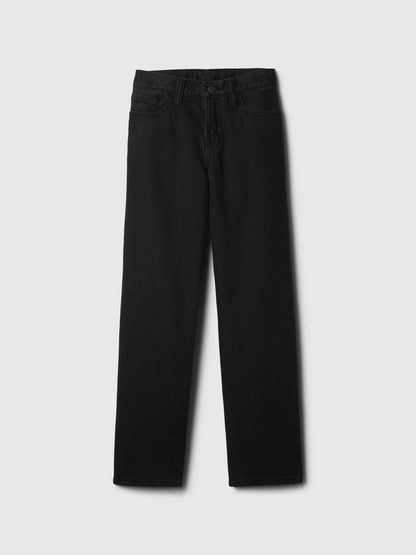 Siyah 90s Loose Cozy Astarlı Jean Pantolon