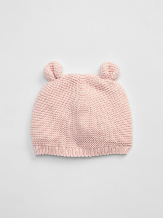 Açık Pembe Örgü Bere