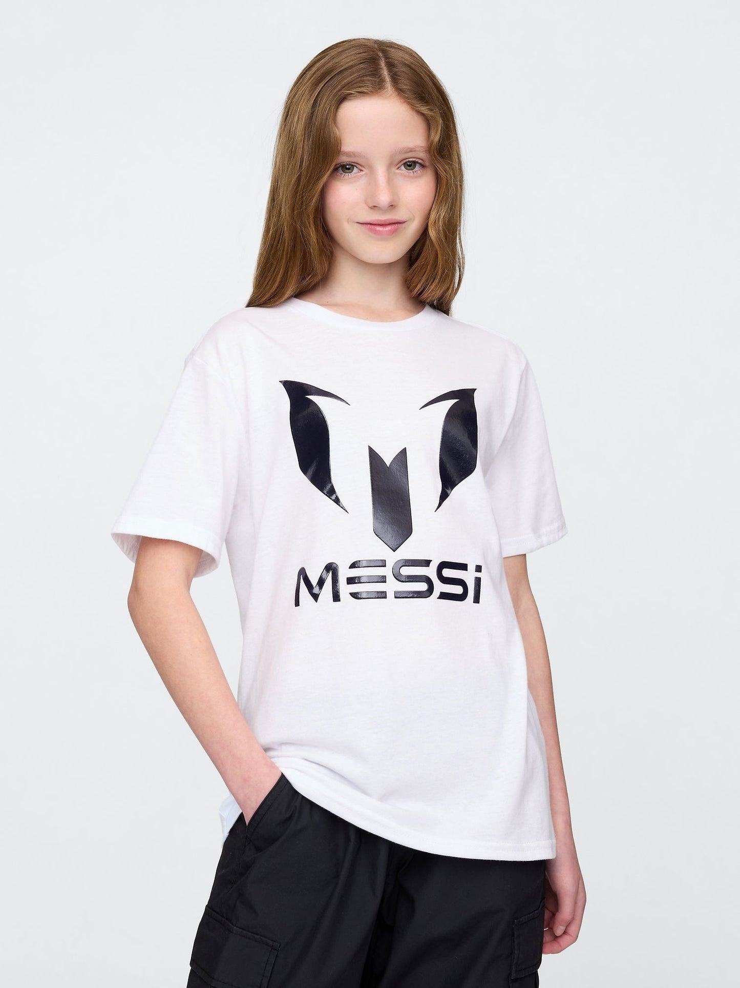 Beyaz Messi Grafik T-shirt
