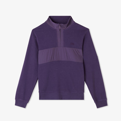 Lacoste Erkek Classic Fit Yarım Fermuarlı Mor Sweatshirt