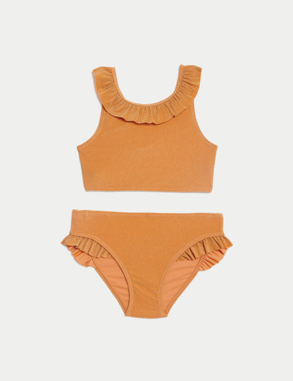 Fırfır Detaylı Bikini Takımı (6-16 Yaş)