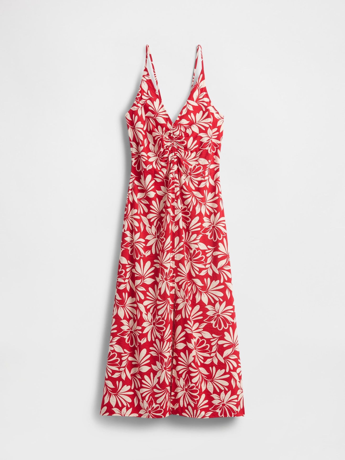 Kırmızı Bağcıklı Maxi Slip Elbise