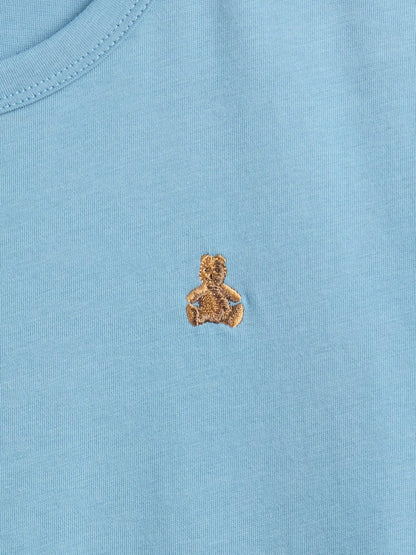 Açık Mavi Organik Pamuk Vintagesoft Brannan Bear T-shirt
