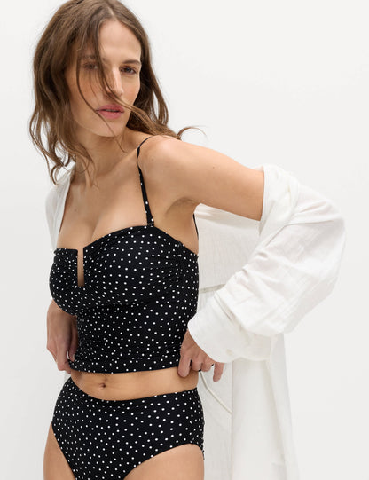 Puantiyeli Tankini Üst