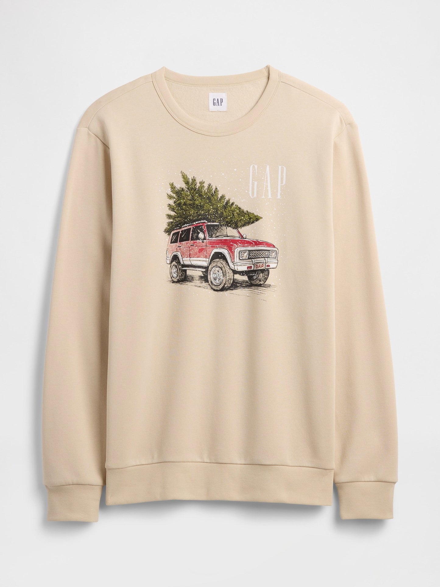 Bej Gap Logo Fleece Sweatshirt