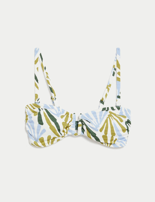 Çizgili Bandeau Bikini Üstü