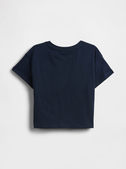 Lacivert Mix & Match Relaxed Grafik T-shirt