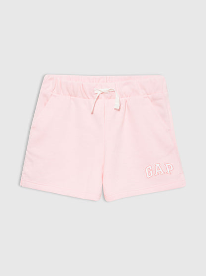 Açık Pembe Gap Logo Fransız Havlu Kumaş Şort