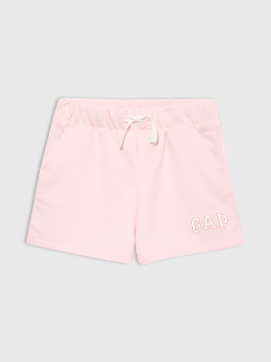 Açık Pembe Gap Logo Fransız Havlu Kumaş Şort