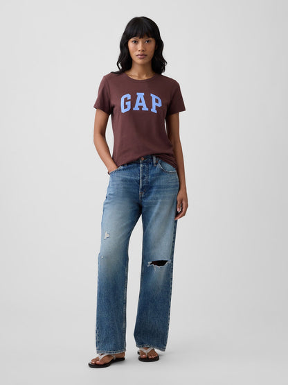Kahverengi Gap Logo T-shirt