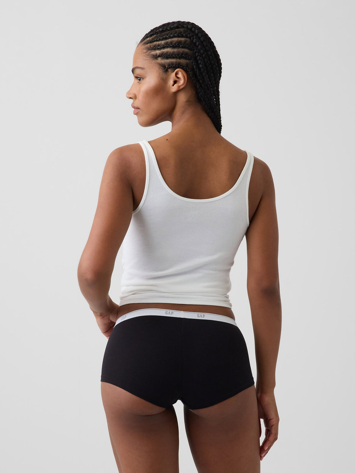 Gri Softmade Organik Stretch Pamuk Logo Short
