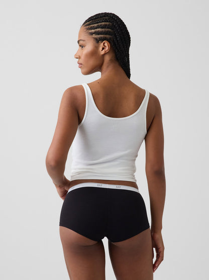 Gri Softmade Organik Stretch Pamuk Logo Short