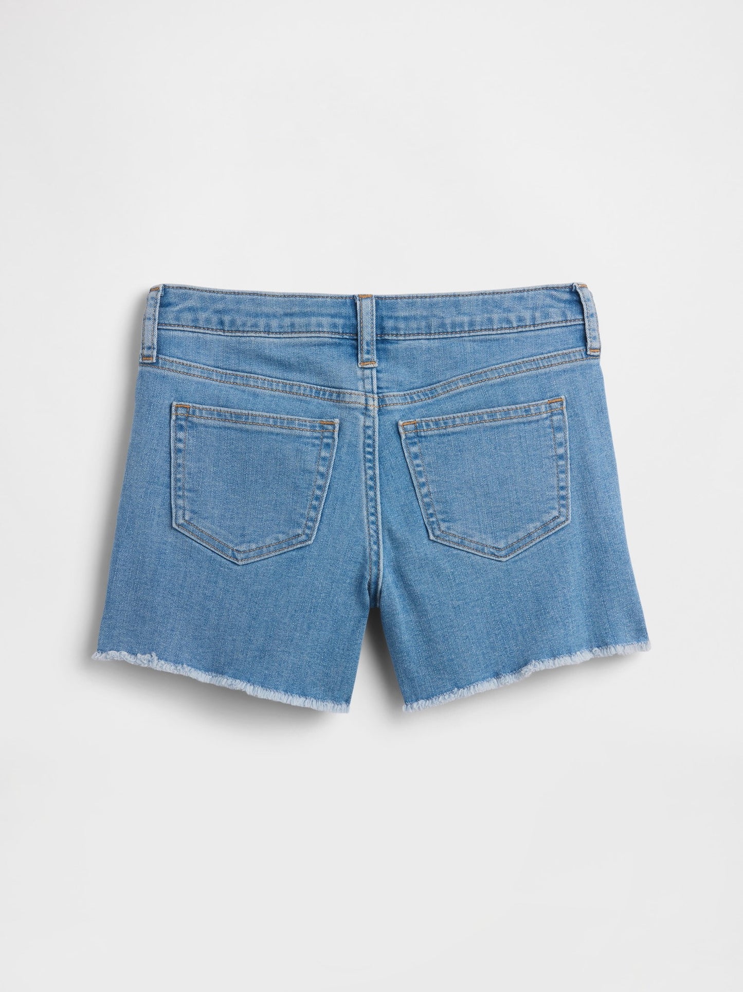 Açık Mavi High Rise Işlemeli Denim Şort