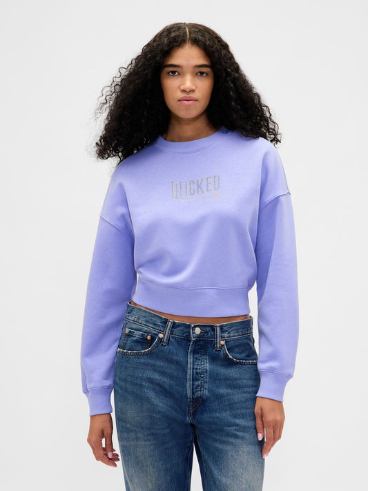 Açık Mavi Vintagesoft Wicked Crop Wedge Sweatshirt