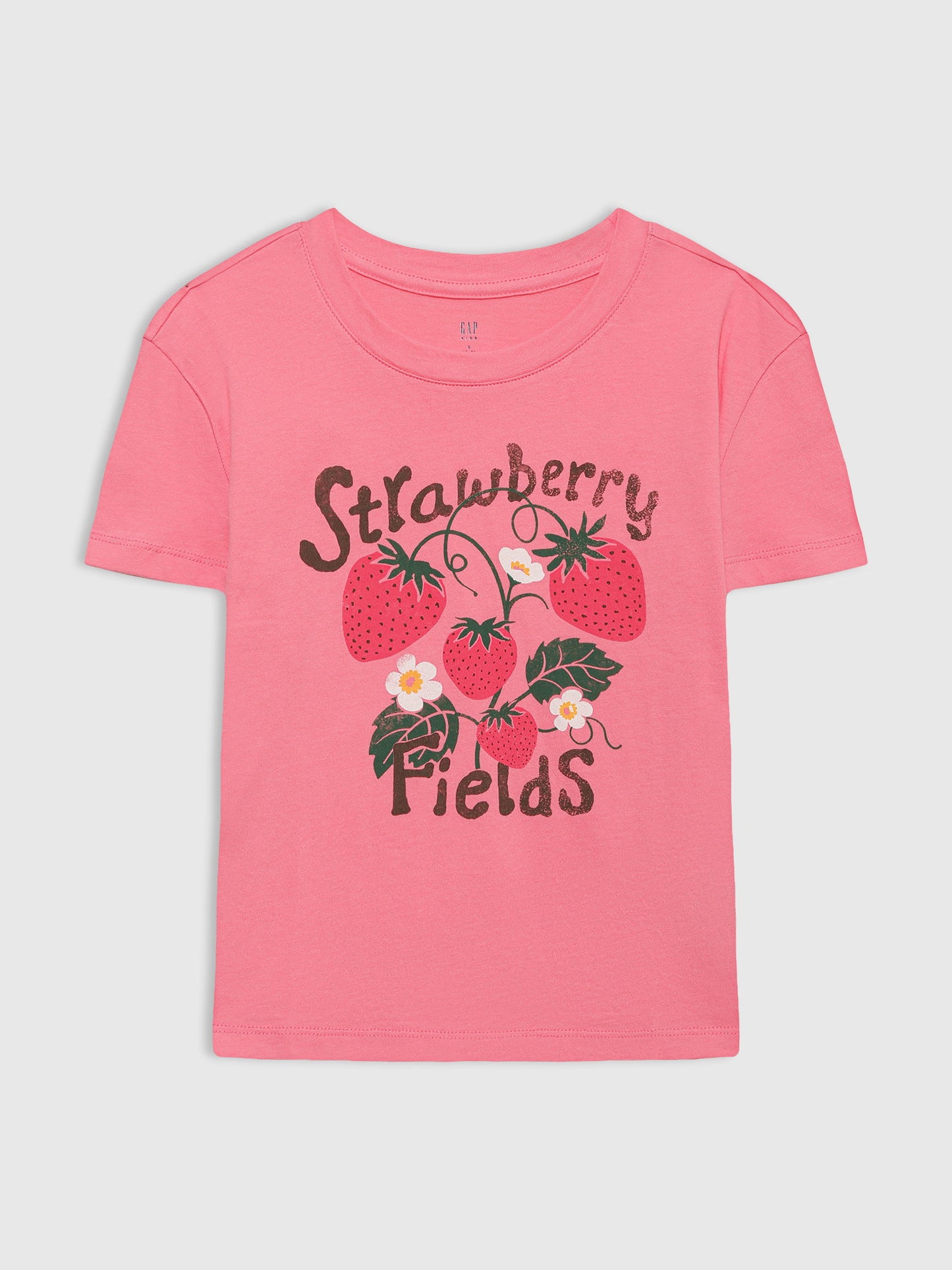 Pembe Grafik Baskılı T-shirt