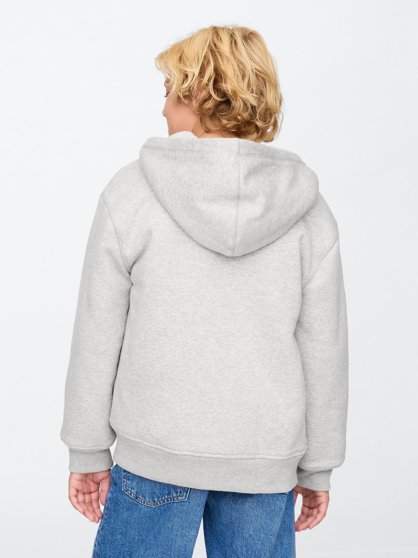 Gri Vintagesoft Sherpa Fermuarlı Sweatshirt