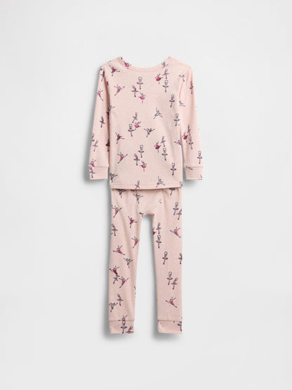 Pembe %100 Organik Brushed Pamuk Pijama Takımı