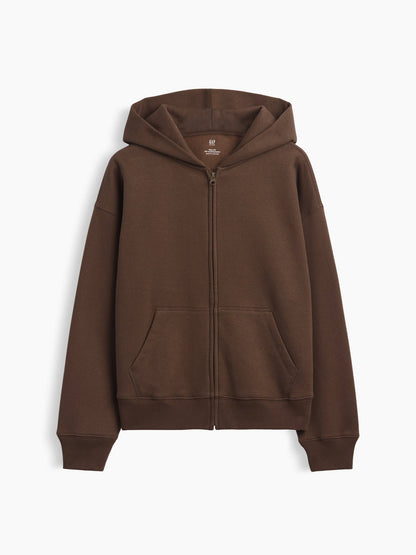 Kahverengi Vintagesoft Fermuarlı Sweatshirt