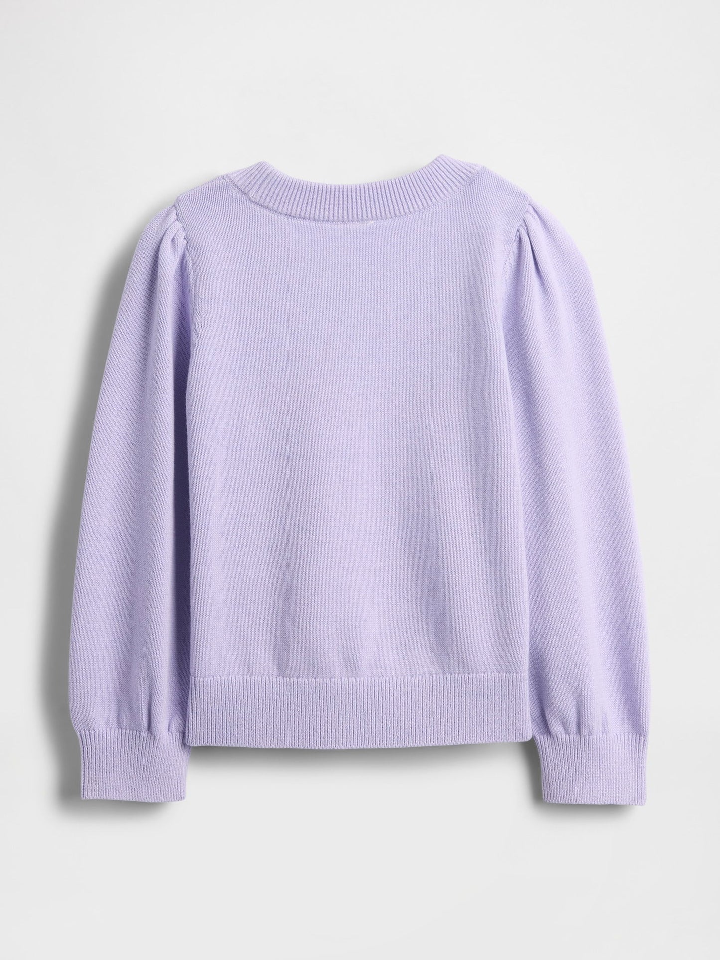 Açık Lila Puff-sleeve Kazak